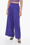 Theory Wool Low-waisted Pants With Pleats