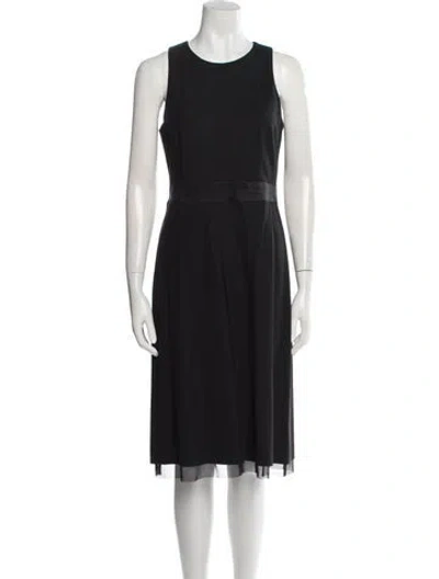 Pre-owned Theory Wool Midi Length Dress In Black