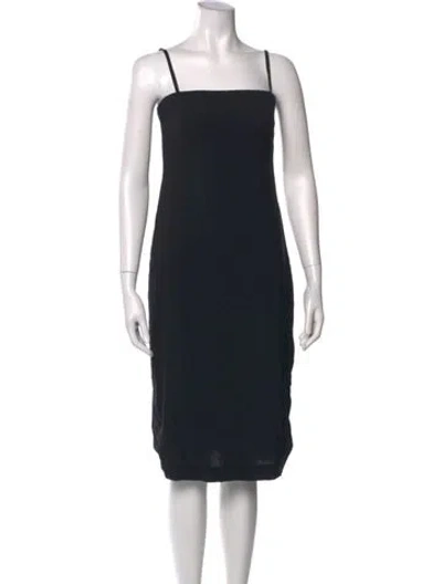 Pre-owned Theory Wool Midi Length Dress In Black