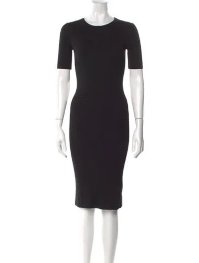 Pre-owned Theory Wool Midi Length Dress In Black