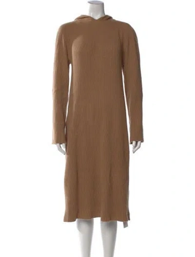 Pre-owned Theory Wool Midi Length Dress In Neutral