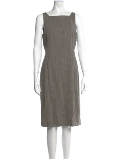 Pre-owned Theory Wool Midi Length Dress W/ Tags In Gray