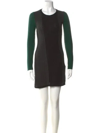 Pre-owned Theory Wool Mini Dress In Black