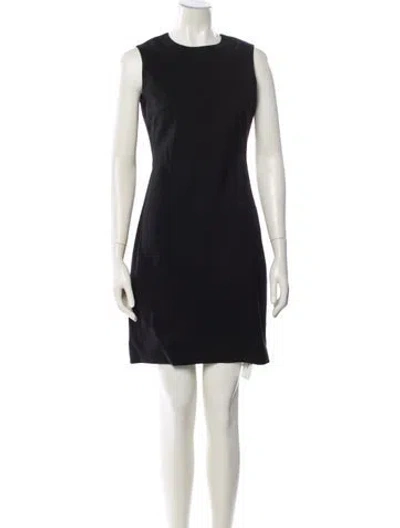 Pre-owned Theory Wool Mini Dress In Black