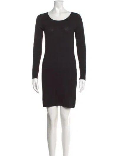 Pre-owned Theory Wool Mini Dress In Black