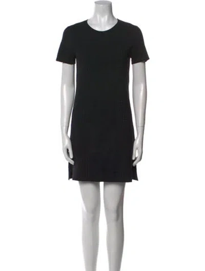Pre-owned Theory Wool Mini Dress In Black