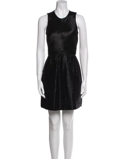 Pre-owned Theory Wool Mini Dress In Black