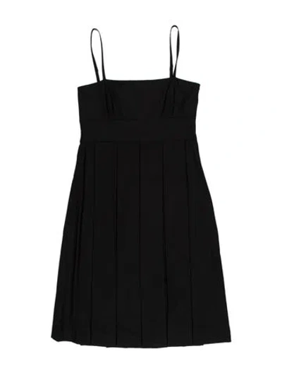 Pre-owned Theory Wool Mini Dress In Black