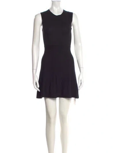 Pre-owned Theory Wool Mini Dress In Black