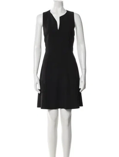 Pre-owned Theory Wool Mini Dress In Black