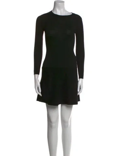 Pre-owned Theory Wool Mini Dress In Black