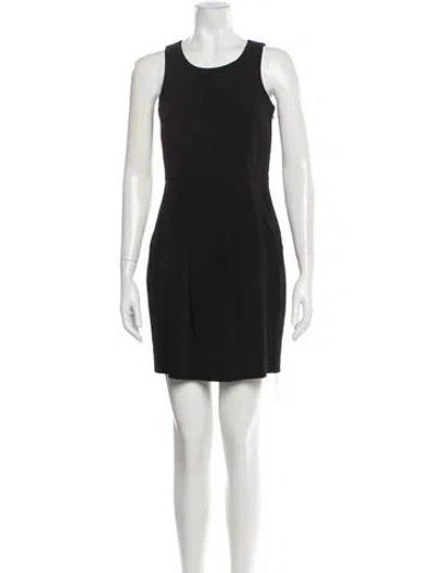 Pre-owned Theory Wool Mini Dress In Black