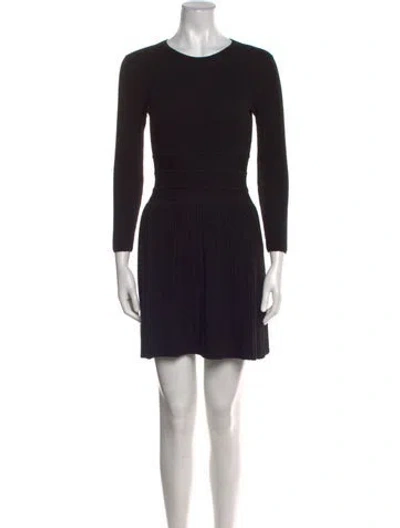 Pre-owned Theory Wool Mini Dress In Black