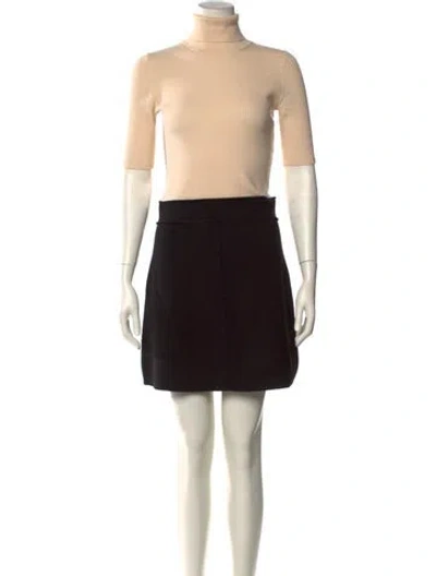 Pre-owned Theory Wool Mini Dress In Black