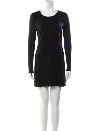 Pre-owned Theory Wool Mini Dress In Black