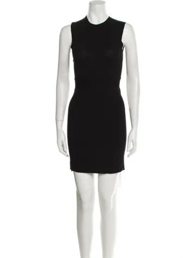 Pre-owned Theory Wool Mini Dress In Black