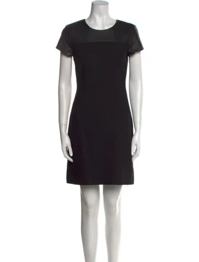 Pre-owned Theory Wool Mini Dress In Black