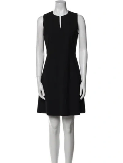 Pre-owned Theory Wool Mini Dress In Black