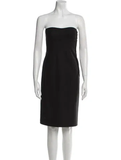 Pre-owned Theory Wool Mini Dress In Black