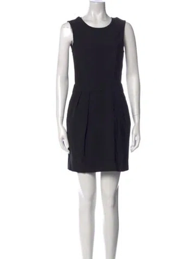 Pre-owned Theory Wool Mini Dress In Black