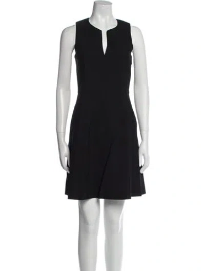 Pre-owned Theory Wool Mini Dress In Black