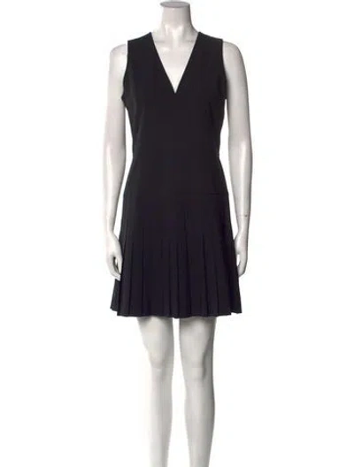 Pre-owned Theory Wool Mini Dress In Black