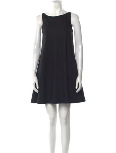 Pre-owned Theory Wool Mini Dress In Black