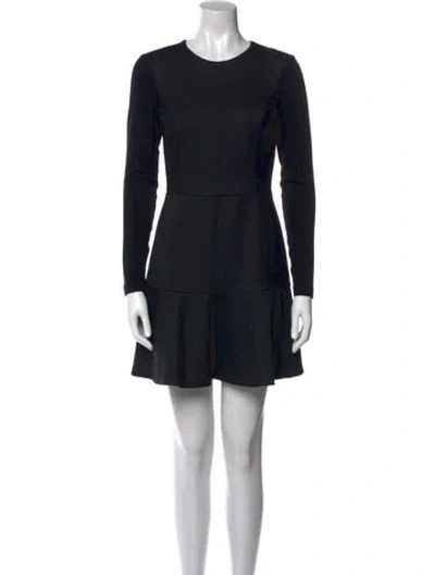 Pre-owned Theory Wool Mini Dress In Black