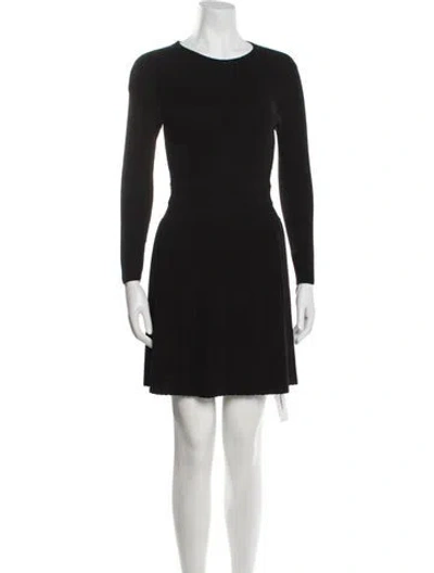 Pre-owned Theory Wool Mini Dress In Black
