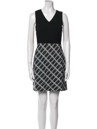 Pre-owned Theory Wool Mini Dress In Black