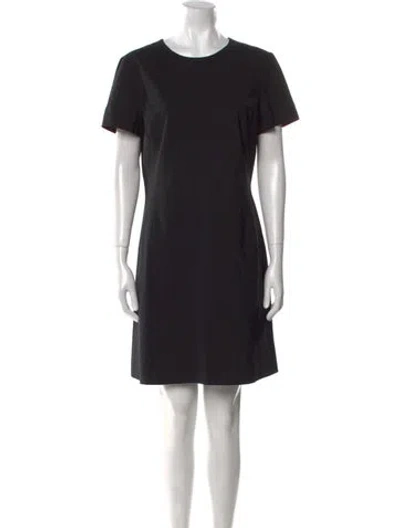Pre-owned Theory Wool Mini Dress In Black