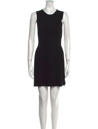 Pre-owned Theory Wool Mini Dress In Black