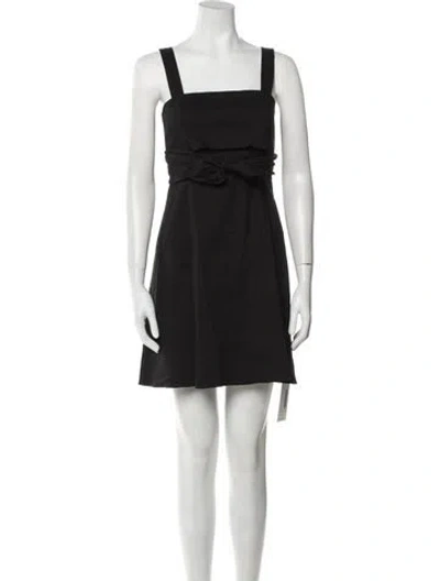Pre-owned Theory Wool Mini Dress In Black