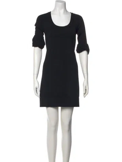 Pre-owned Theory Wool Mini Dress In Black
