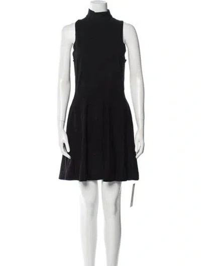 Pre-owned Theory Wool Mini Dress In Black