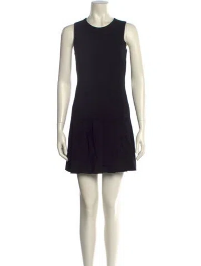 Pre-owned Theory Wool Mini Dress In Black