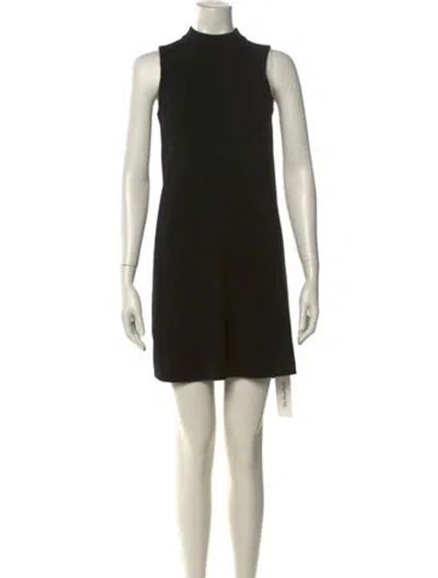 Pre-owned Theory Wool Mini Dress In Black