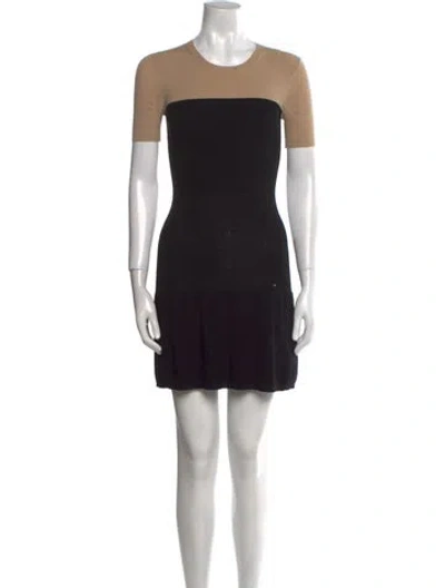 Pre-owned Theory Wool Mini Dress In Black