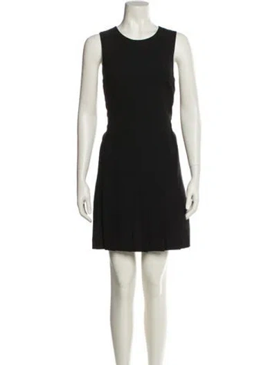 Pre-owned Theory Wool Mini Dress In Black