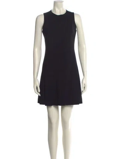 Pre-owned Theory Wool Mini Dress In Black