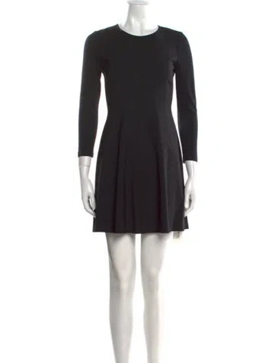 Pre-owned Theory Wool Mini Dress In Black