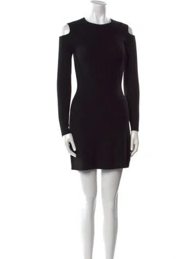 Pre-owned Theory Wool Mini Dress In Black