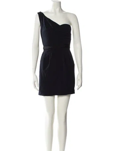 Pre-owned Theory Wool Mini Dress In Black