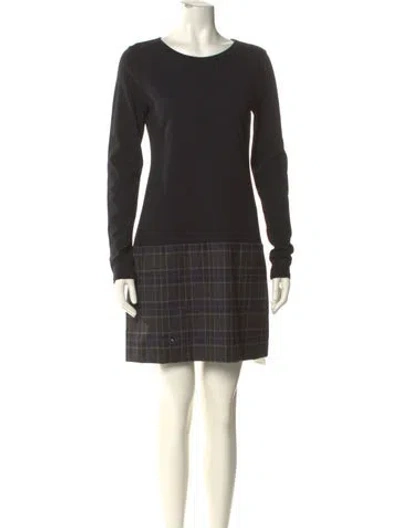 Pre-owned Theory Wool Mini Dress In Black