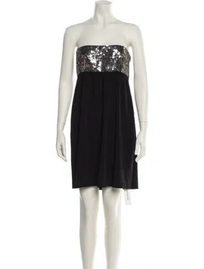 Pre-owned Theory Wool Mini Dress In Black