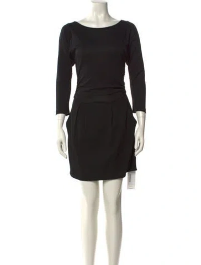 Pre-owned Theory Wool Mini Dress In Black
