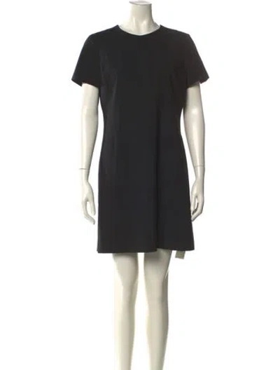 Pre-owned Theory Wool Mini Dress In Black