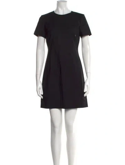 Pre-owned Theory Wool Mini Dress In Black