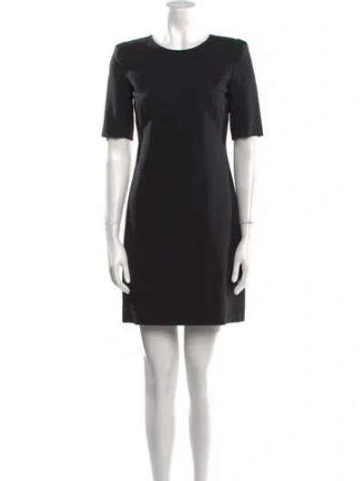 Pre-owned Theory Wool Mini Dress In Black