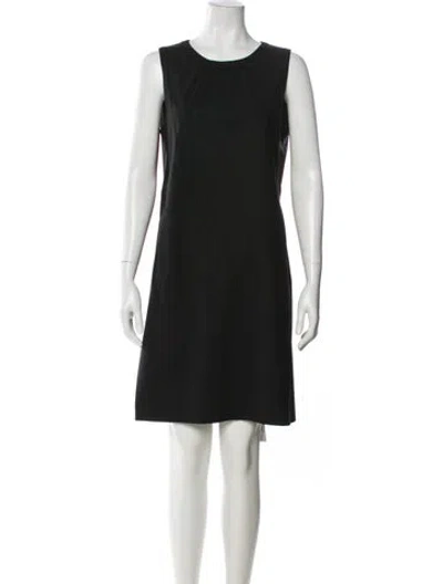Pre-owned Theory Wool Mini Dress In Black